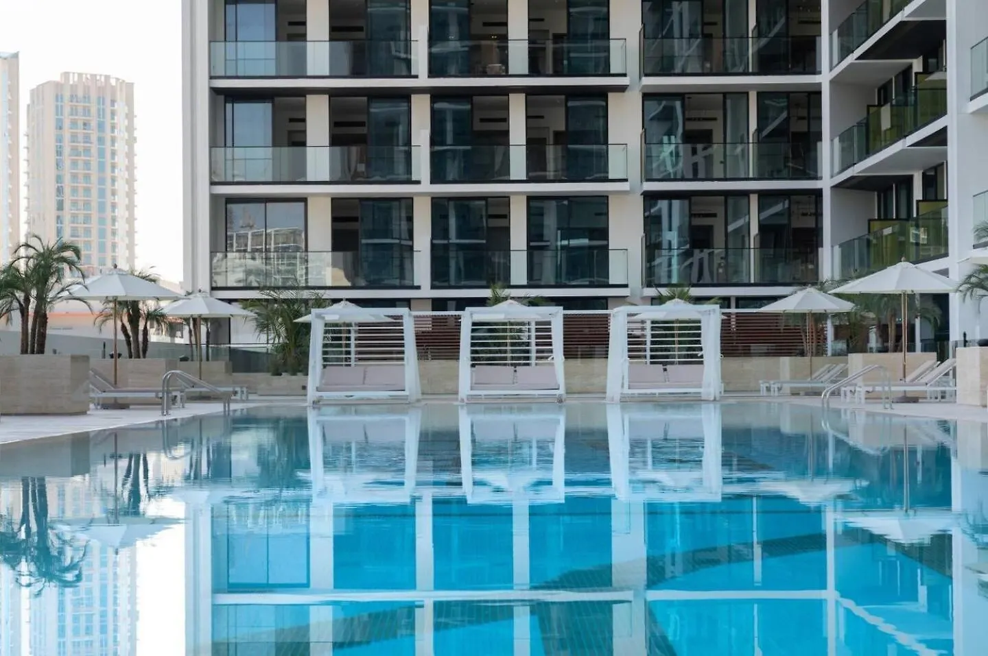 Modern 1-Bedroom Haven With Soothing Interiors Dubai Apartment
