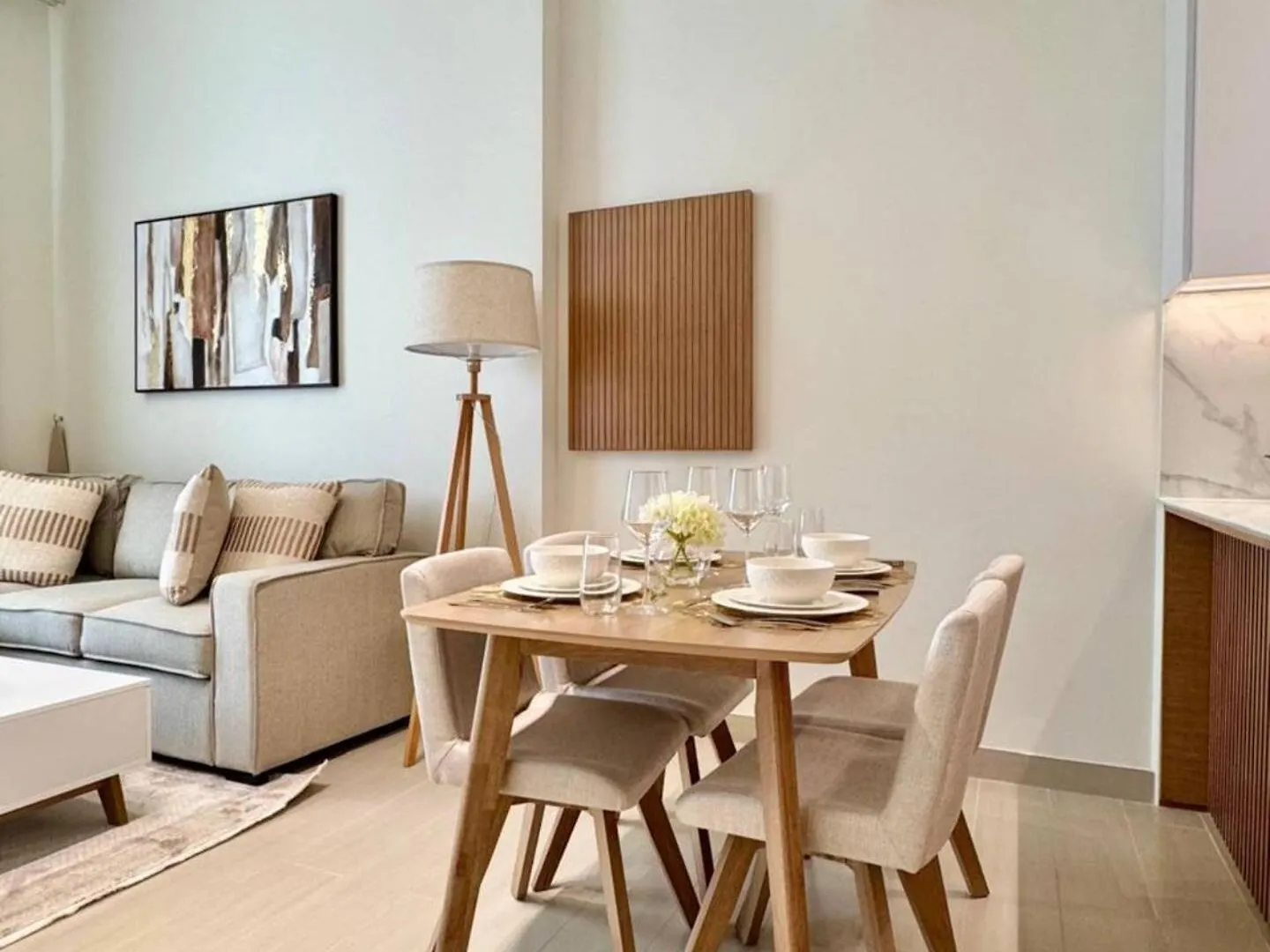 Modern 1-Bedroom Haven With Soothing Interiors Dubai