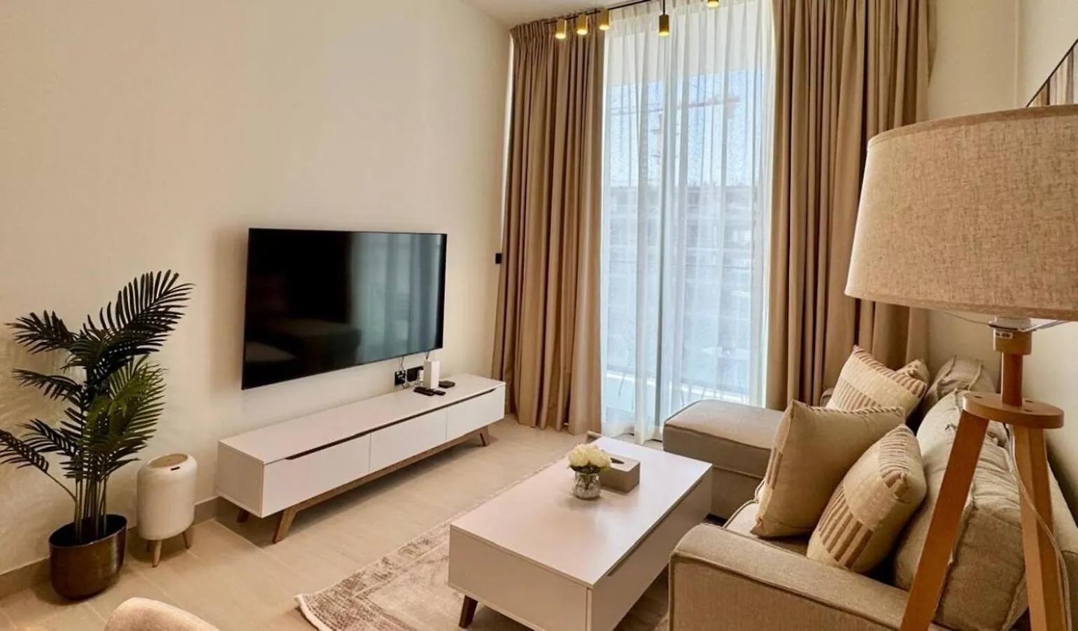 Modern 1-Bedroom Haven With Soothing Interiors Dubai